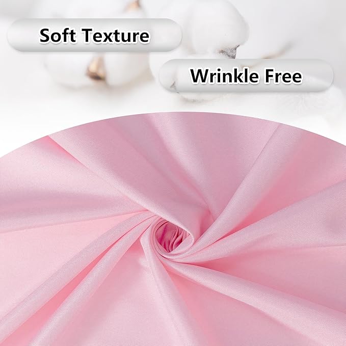 MEETSKY Pink Backdrop Curtain for Parties Rod Pocket Pink Curtains Photography Backdrop Drapes Privacy Fabric Decoration for Birthday Party Gril Baby Shower Home Decor, 5ft x 7ft, 2 Panels