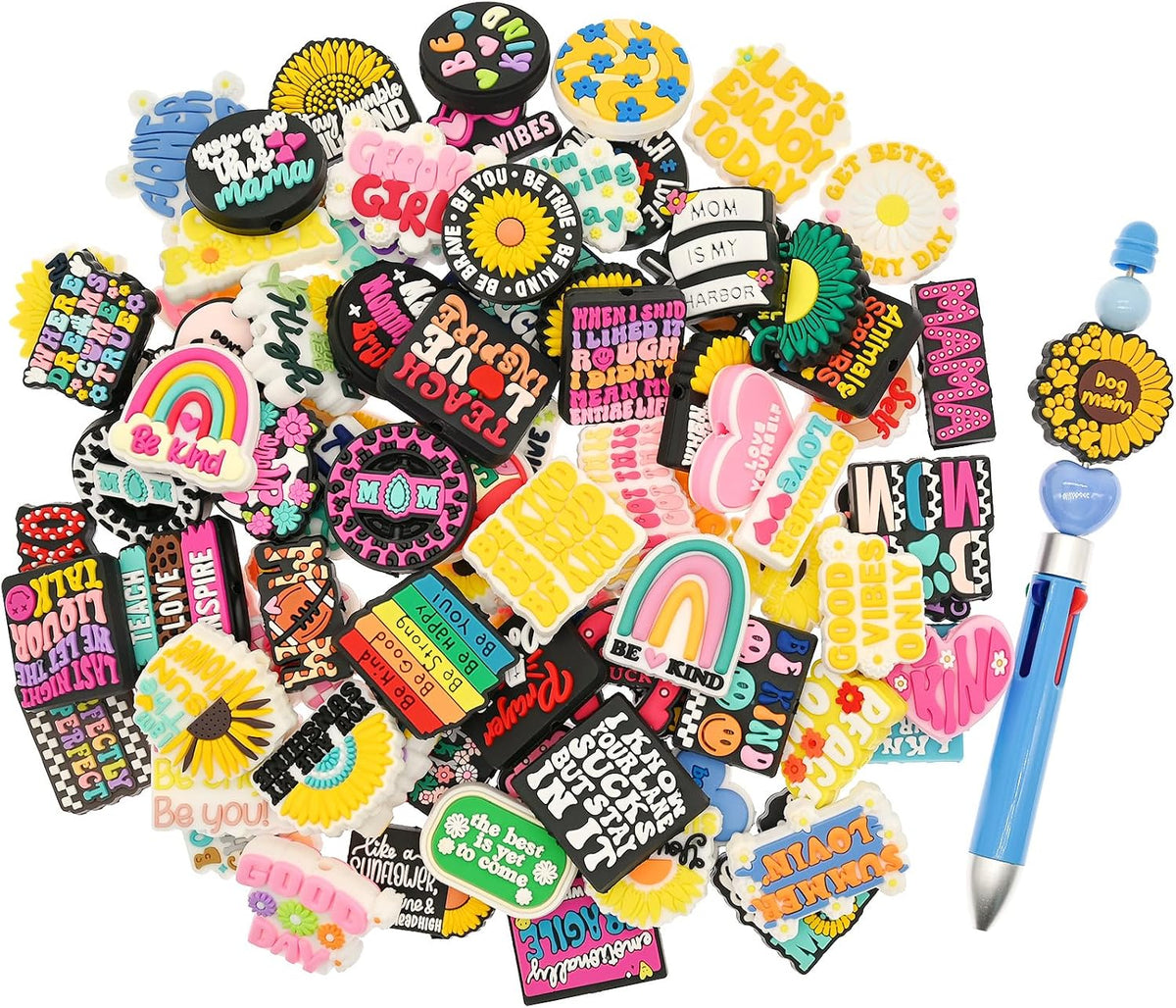 phrase focal beads for pens, bulk silicone focal, main product view