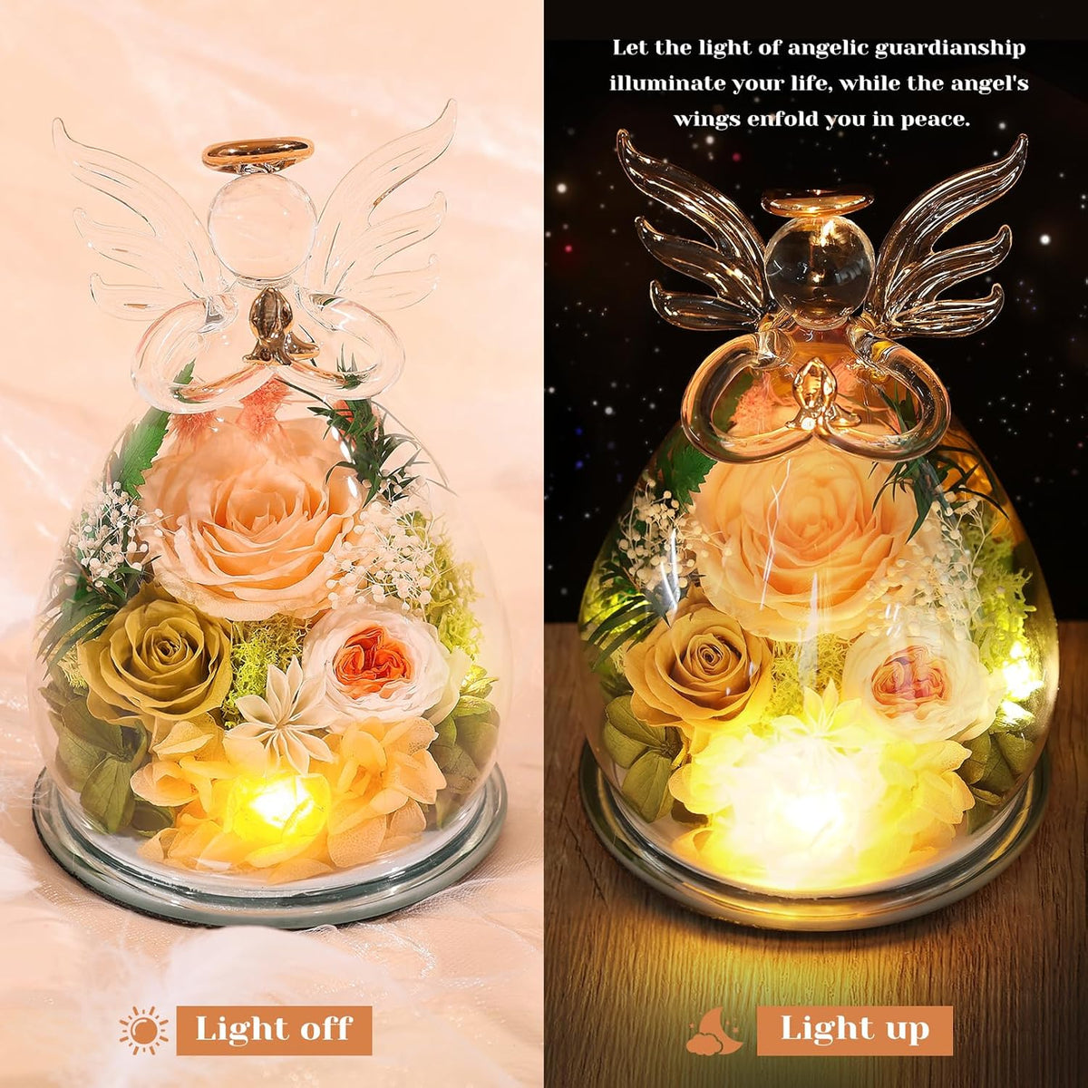 Gifts for Mom Birthday Gifts for Women Preserved Rose Forever Flower in Glass...