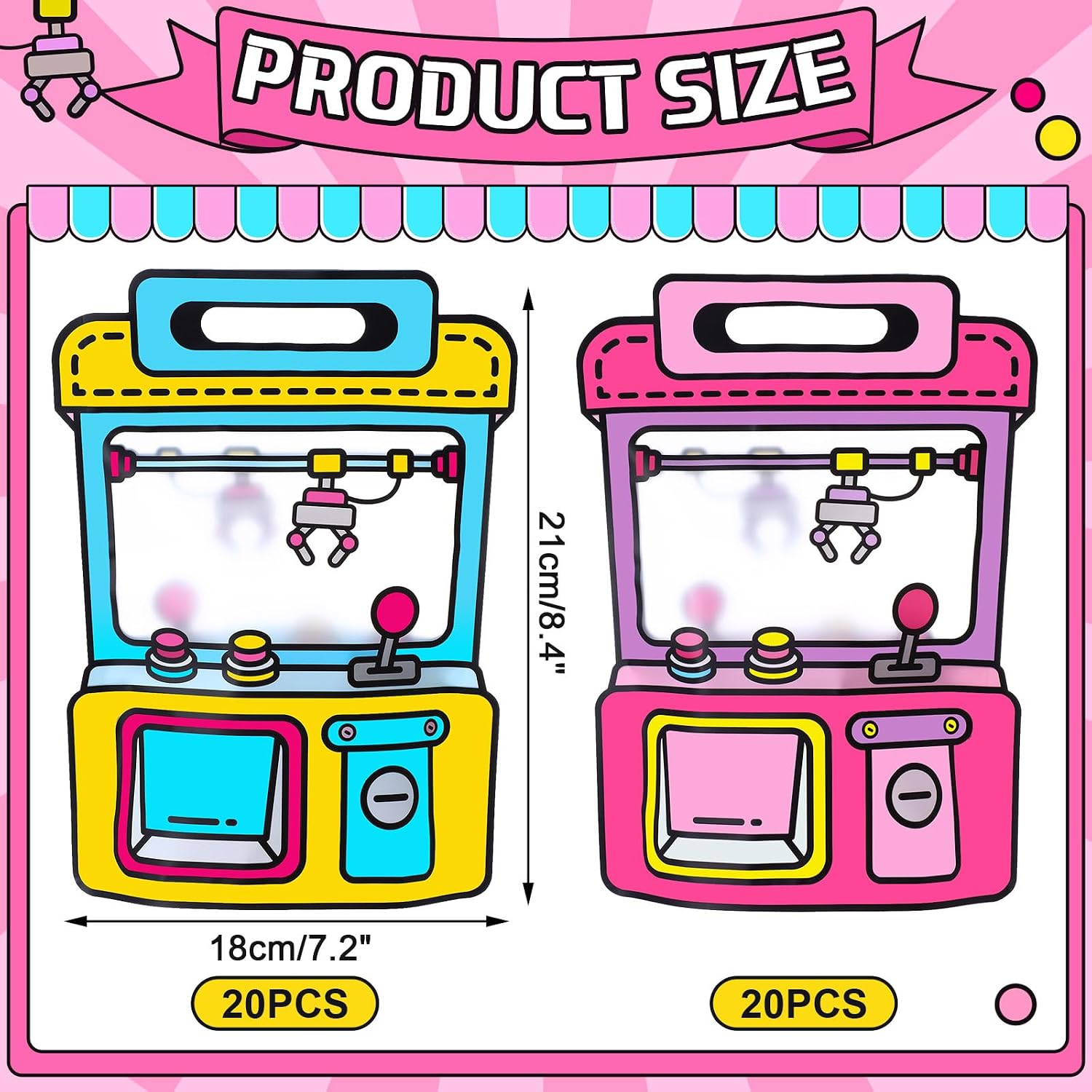 Yeyeplum 40 Pcs Goodie Bags Stuffers for Kids Birthday Goodie Bags Cartoon Snack Candy Treat Party Favor Plastic Gift Handbags Bulk with Handle for Back to School Supplies(12 x 8.8 Inch,Game Style)