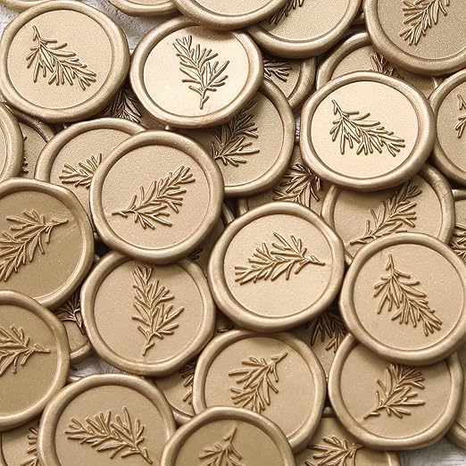 UNIQOOO Glue Gun Sealing Wax Sticks for Wax Seal Stamp - Prosecco Metallic Light Gold, Great for Wedding Invitation, Card Envelope, Snail Mail, Wine Package, Christmas Gift Ideas, Pack of 8
