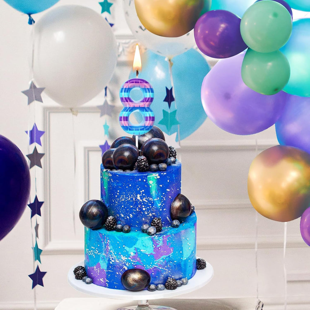 Conelist Video Game Birthday Candles Piñata Gaming Party Candle Numeral Cake Topper for Kids Battle Boys Birthday Decoration Gaming and Video Game Party Decoration Supplies(Number 8)