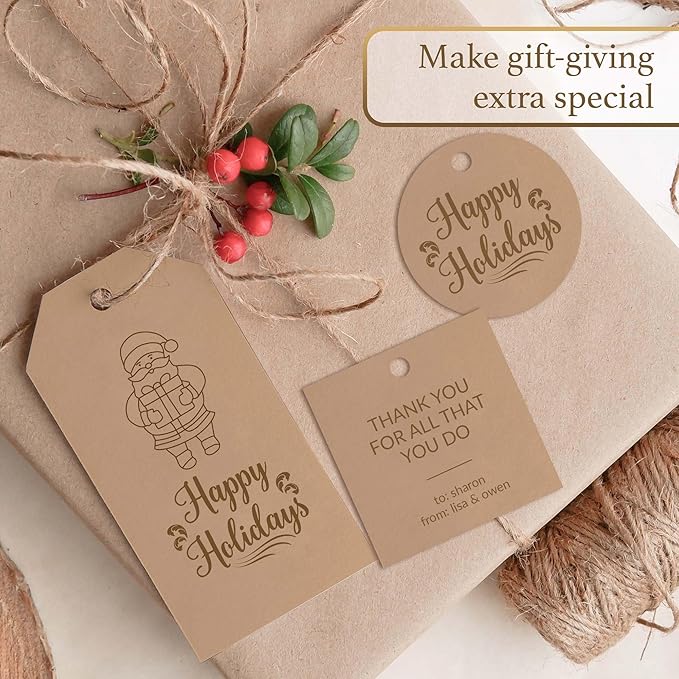 50-200 pcs Custom Hang Tags, Personalized Clothing Tags with Logo & Text, Custom Tag for Handmade Items, Business, Ideal for Apparel, Jewelry, Weddings, Mother's Day, Gift Label