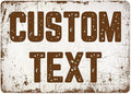 Custom Sign, Custom Street Sign, 11 Font Colors, 13 Font Styles, 4 Hole Options, 22 Sizes, 10x14 Inches, Rust Free DiBound, Fade Resistant, Made in USA by My Sign Center (Rustic)