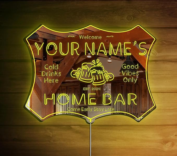 ADVPRO Personalized Your Name Home Bar RGB Dynamic Glam LED Sign - Cut-to-Edge Shape - Smart 3D Decoration - Multicolor Signage st06s86-fnd-p11d-tm-c