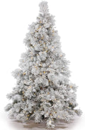 vickerman 9' flocked alberta artificial christmas tree, pure, main product view