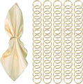 Gold Napkin Rings - 80 Pcs Stainless Steel Napkin Rings,Gold Rotundity Metal Napkin Ring for Table Settings Wedding Christmas Party Dinner Table