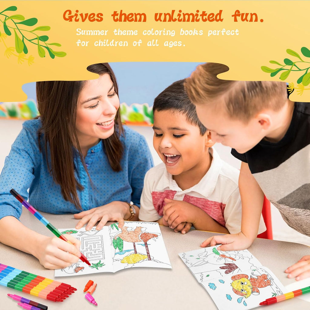 BenLouis Coloring Books Party Favors Bulk Mini Coloring Books for Kids Ages 4-8-12 Small Activity Books For Birthday Party Gifts Goodie Bags Stuffers Classroom Travel Activity（24pcs Classic）