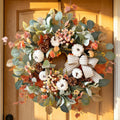 wanna-cul 24 inch farmhouse fall wreath for front, main product view