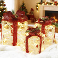 atdawn set of 3 lighted gift boxes christmas, main product view