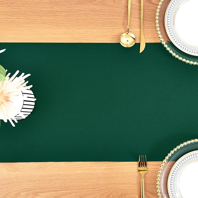Farmhouse Green Table Runner Dining Table Runners 48 Inches Long Coffee Table Runner for Dresser Living Room Bedroom Holiday Party Banquet 12X48 Inch