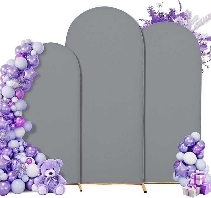 Wedding Arch Cover 4FT 5FT 6FT Arch Backdrop Cover Spandex Fitted Arch Cover for Round Top Chiara Backdrop Stand Covers for Wedding Birthday Party Baby Shower Banquet Ceremony Decoration