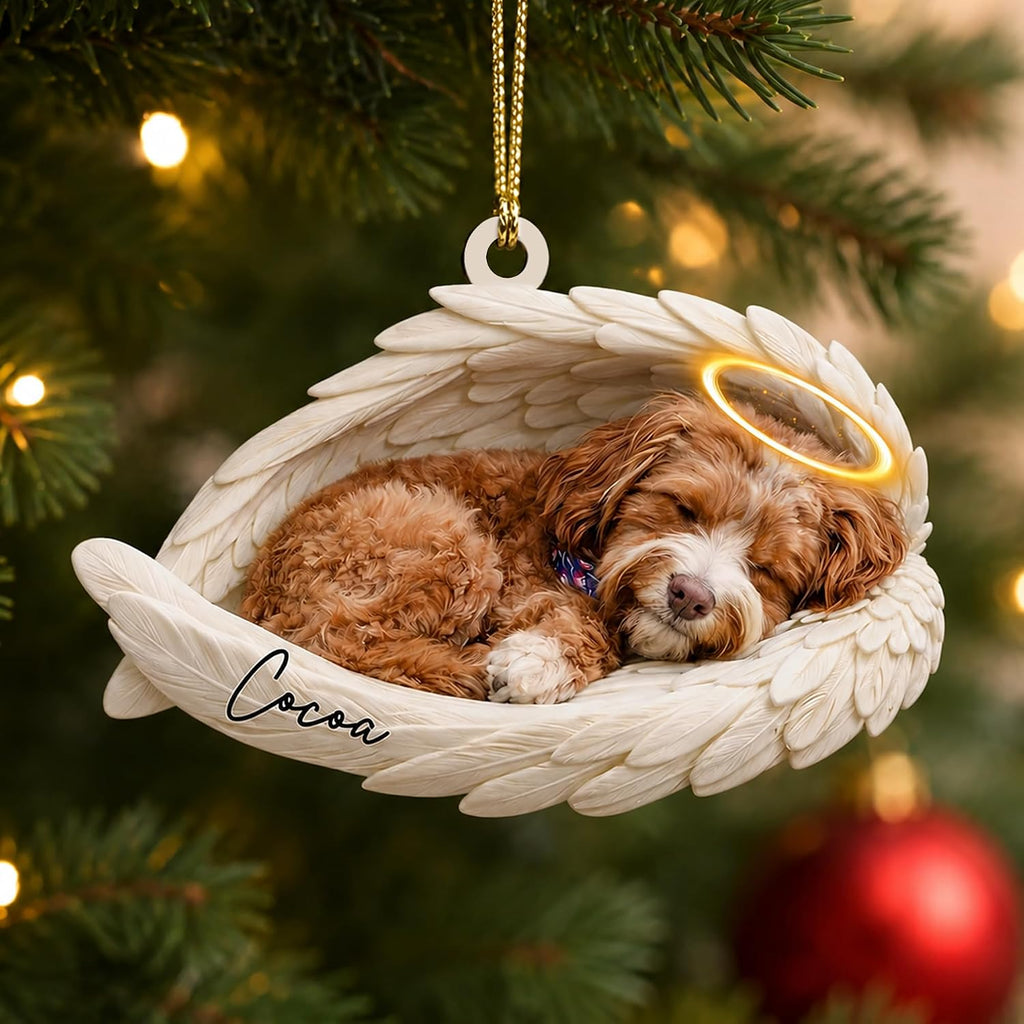 Personalized Dog Memorial Acrylic Car Ornament Custom Photo Pet Memorial Ornament with Dog Name – Personalized Pet Memorial Ornament Photo Memorial Christmas Ornament