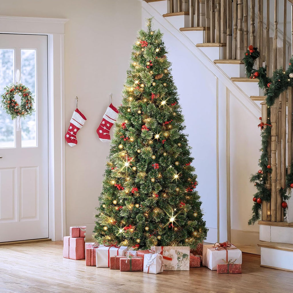 oasiscraft christmas tree, 6 ft prelit pop up, front angle view