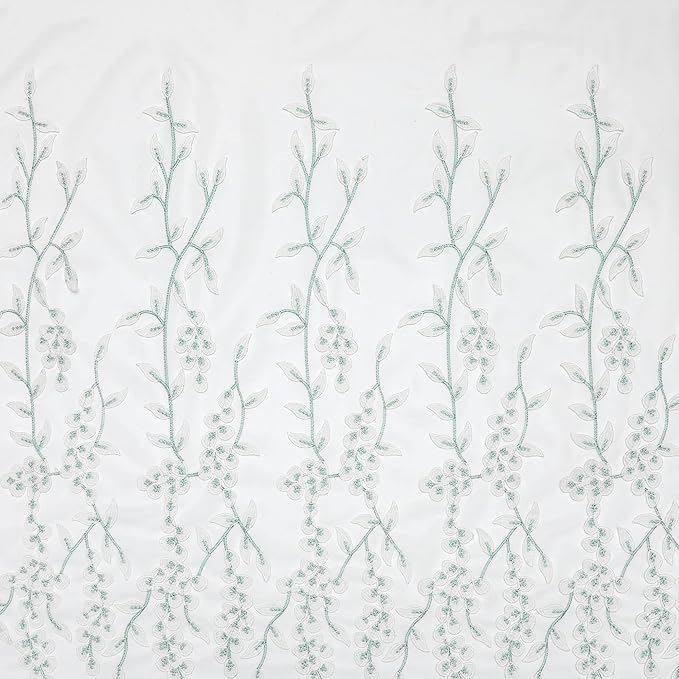 VISIONTEX White Sheer Voile Curtains, Decorative White Embossed Drip Rod Pocket Window Drapes for Home Kitchen, Living Room and Bedroom 54 x 72 Inch, Set of 2 Curtain Panels