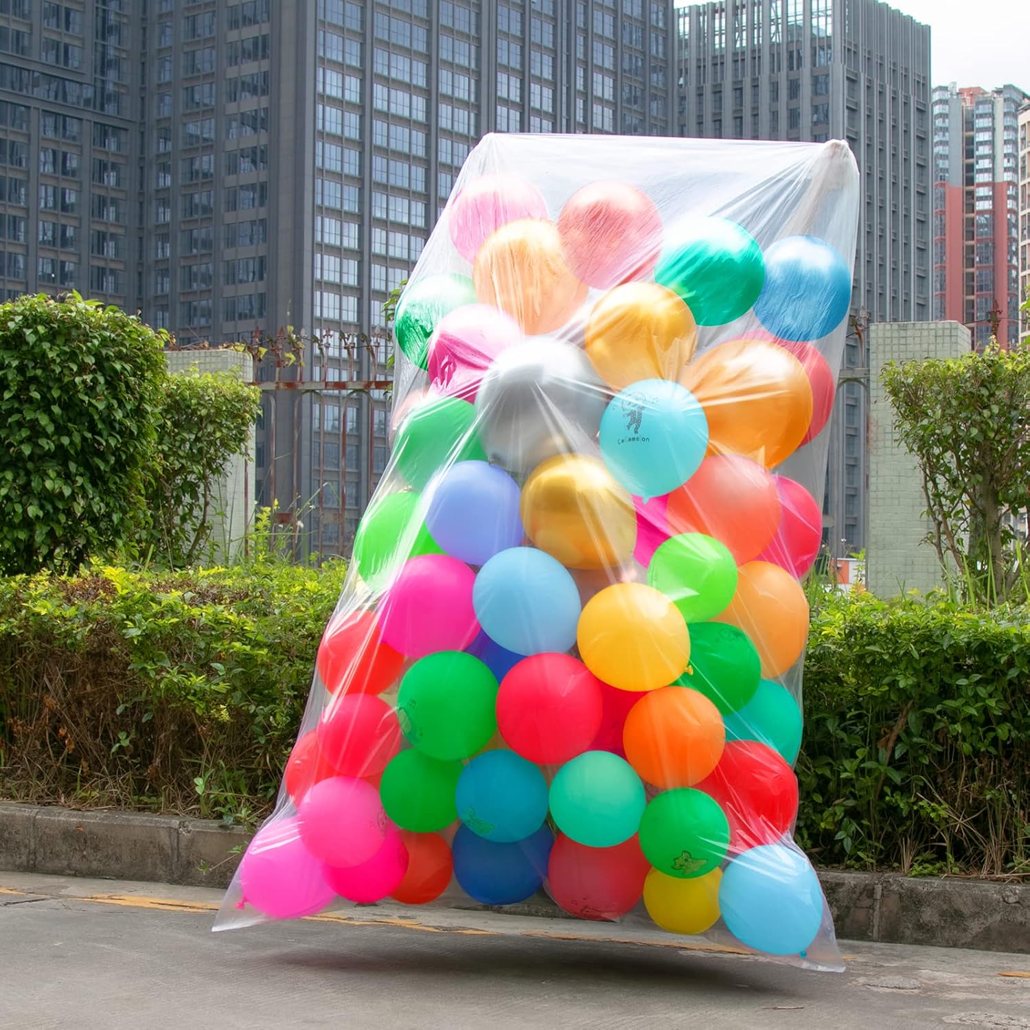 4 Pcs 98.4 x 59 Inches Clear Large Balloon Bags for Transport | Christmas Tree Disposal and Storage Bag, Balloon Drop Bag, Giant Carrying Storage Bags for Wedding Birthday Party Supplies