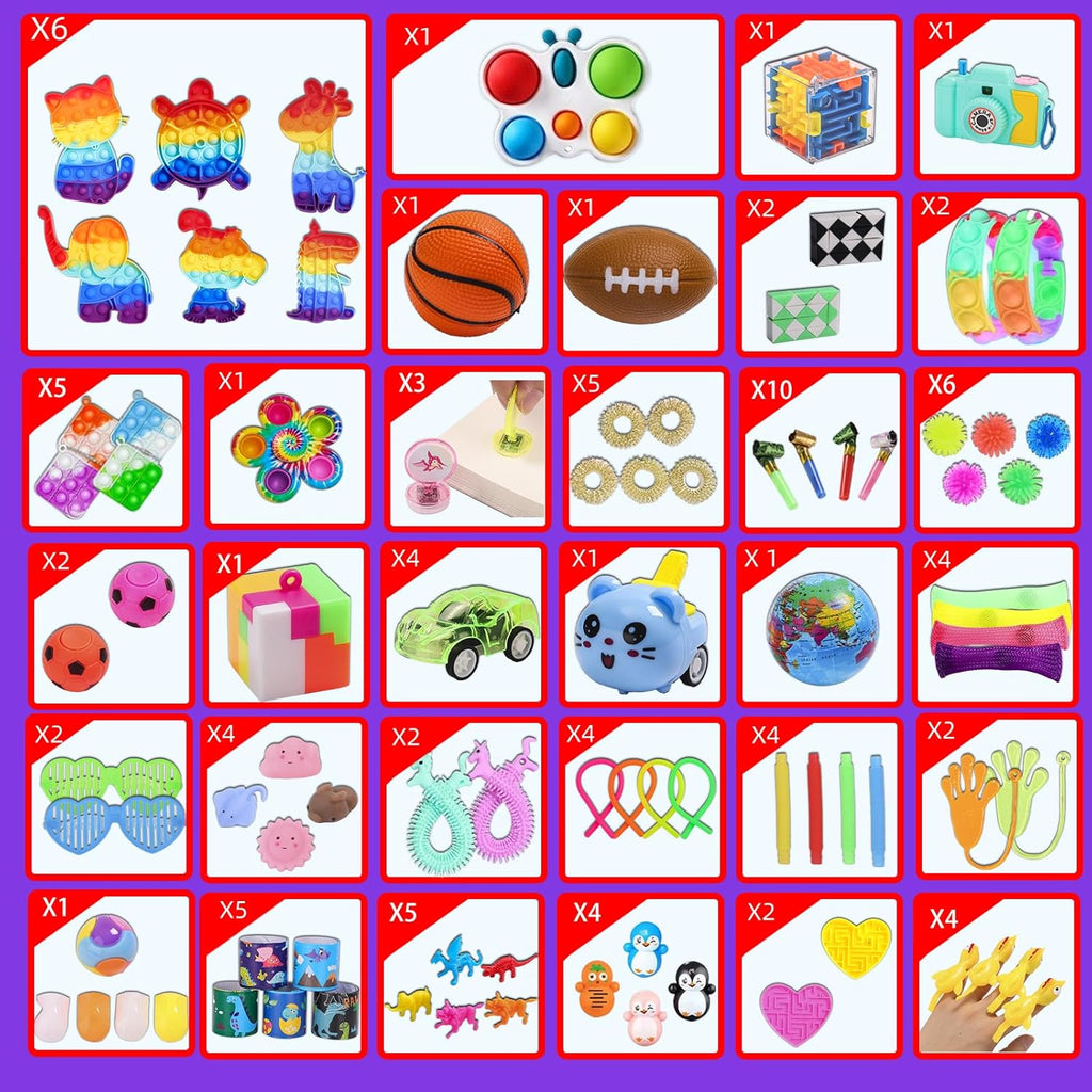 1000 Pcs Party Favors for Kids, Fidget Toys Bulk, Birthday Gift Toys, Fidgets Stocking Stuffers, Treasure Box Birthday Party, Goodie Bag Stuffers, Carnival Prizes, Pinata Filler Stuffers for Classroom