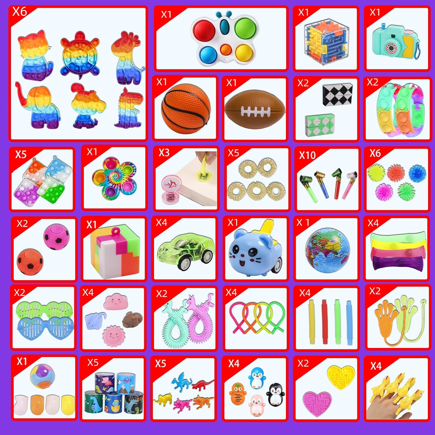 1000 Pcs Party Favors for Kids, Fidget Toys Bulk, Birthday Gift Toys, Fidgets Stocking Stuffers, Treasure Box Birthday Party, Goodie Bag Stuffers, Carnival Prizes, Pinata Filler Stuffers for Classroom