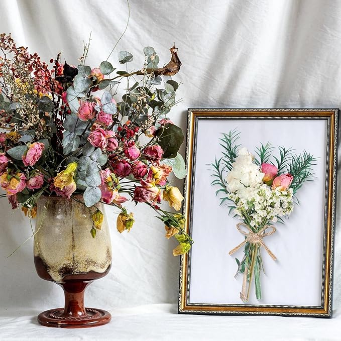 10/12/24/36 Pack Mini Dried Flowers for Vase Wedding Various Mini Bouquet Dried Small Wildflowers Natural Flowers Bulk for Crafts DIY Decor (36, Romantic Colour)