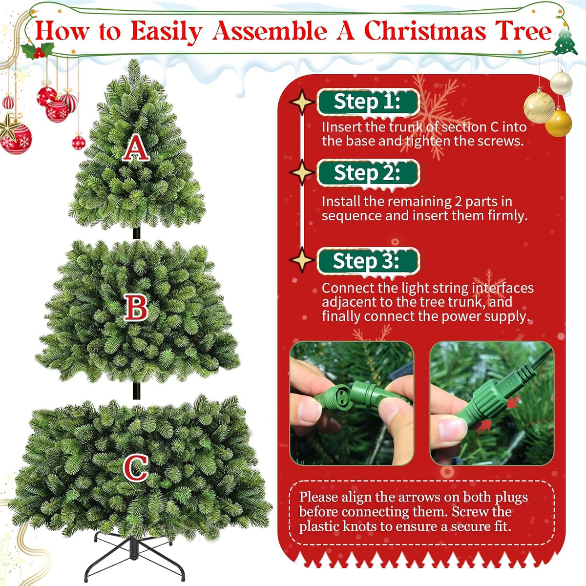 6ft pre-lit christmas tree with remote control &, package contents