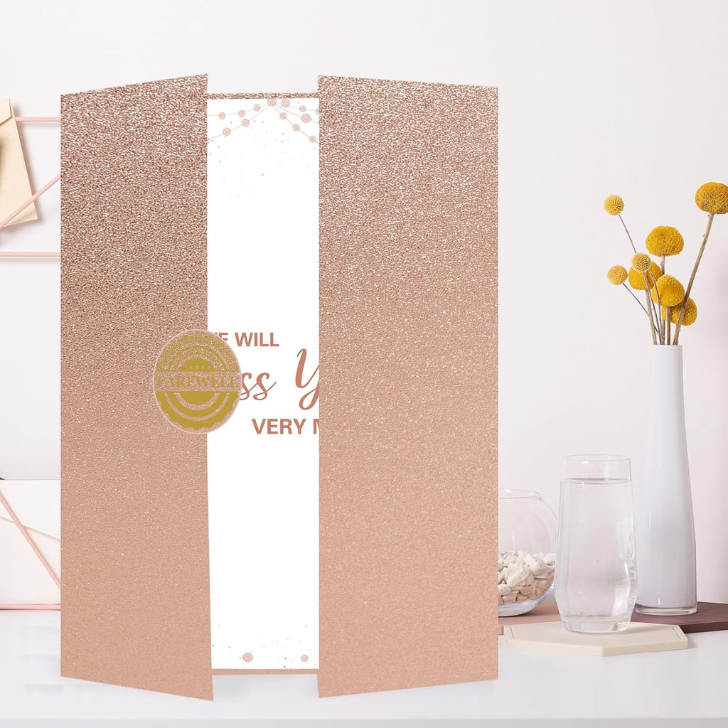Holkcog Farewell Guest Book Alternative, Farewell Gifts for Coworkers Friends, Rose Gold We Will Miss You Signature Board, Happy Retirement Party Decorations, Going Away，Farewell Card for Women Men