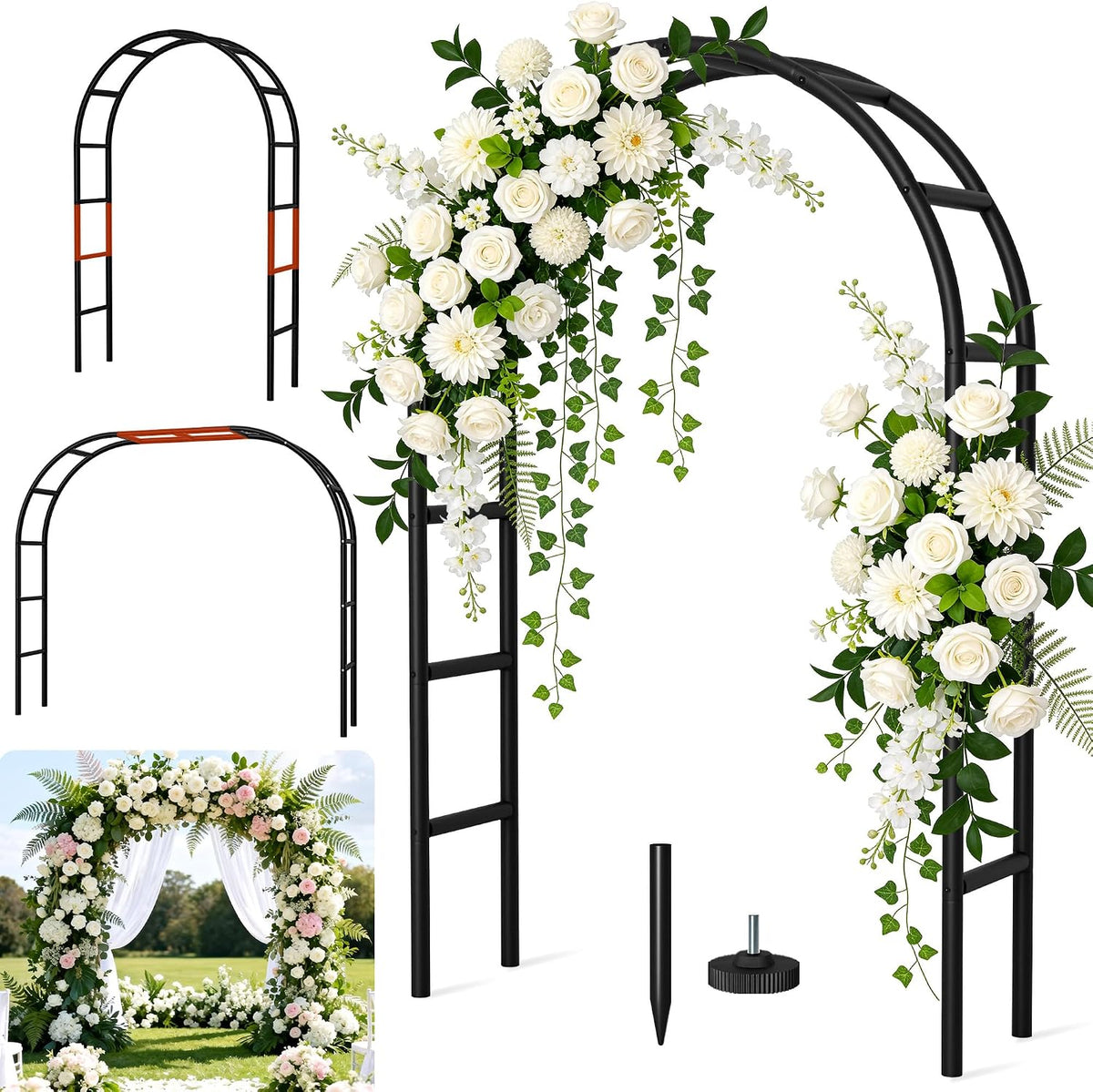 thickened rustproof garden arch metal trellis for climbing, main product view