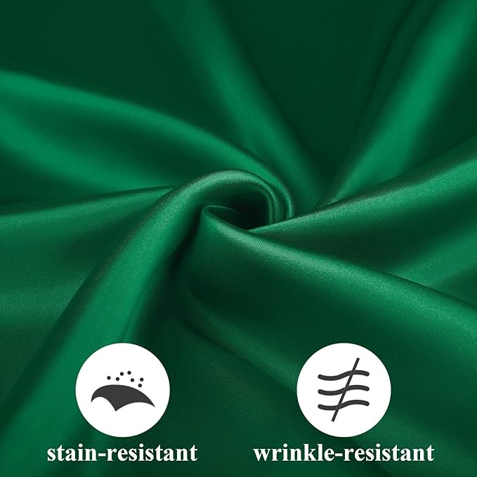 Aneco 12 Pieces Satin Napkin Square 20 x 20 Inches Dinner Napkins Weddings Party Napkin Soft Table Napkins for Romantic Weddings Party Dinner Decoration (Forest Green)