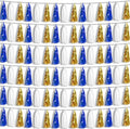 6P Navy-Blue White-Gold Foil Fringe Metallic Tassel-Garland, Tassels Banner Streamers for Parade Floats, Bachelorette, Wedding, Birthday, Graduation, Christmas, Bridal/Baby Shower Party Decorations