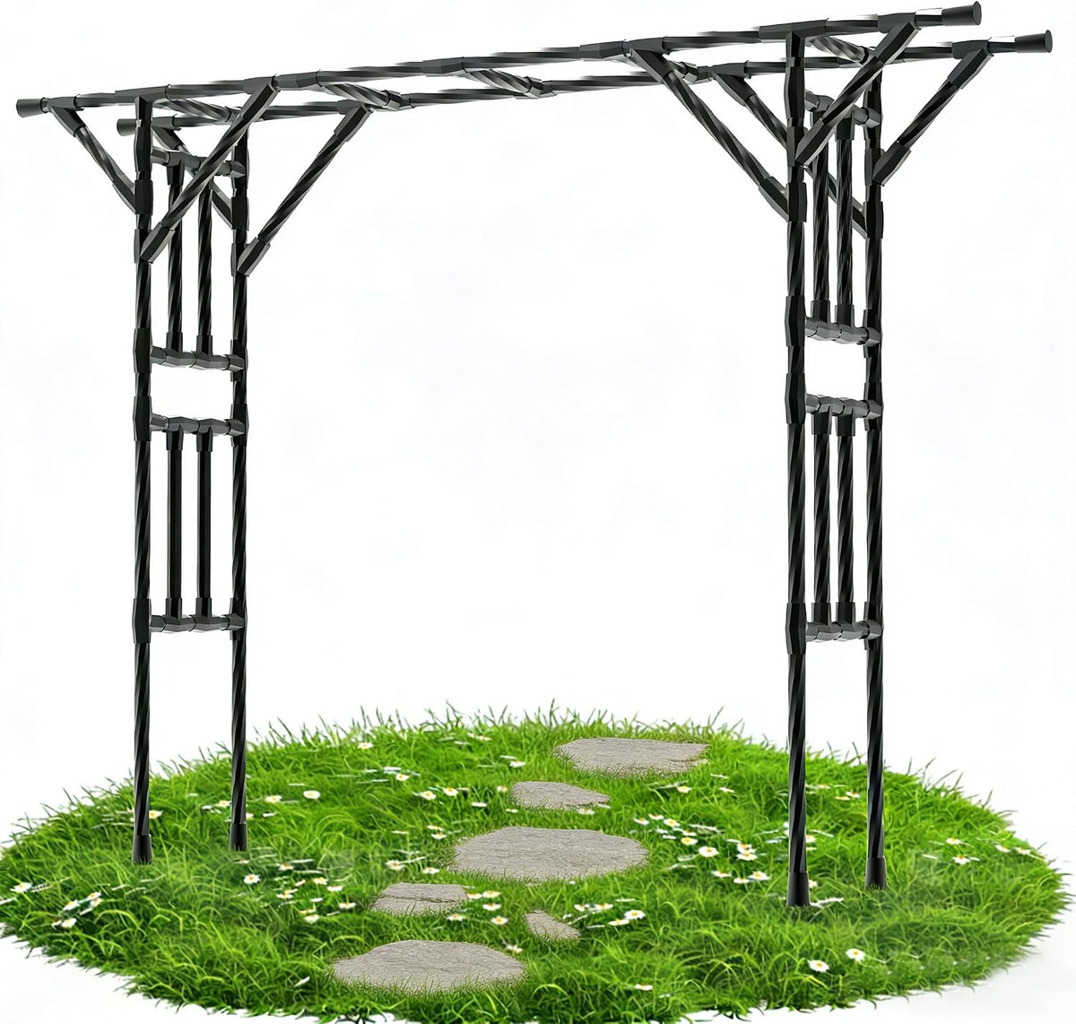 garden arch trellis 141.7"l×106.3"h sturdy & rustproof large, main product view