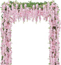u'artlines 10pcs 7.2 ft/piece artificial wisteria garland pink, main product view