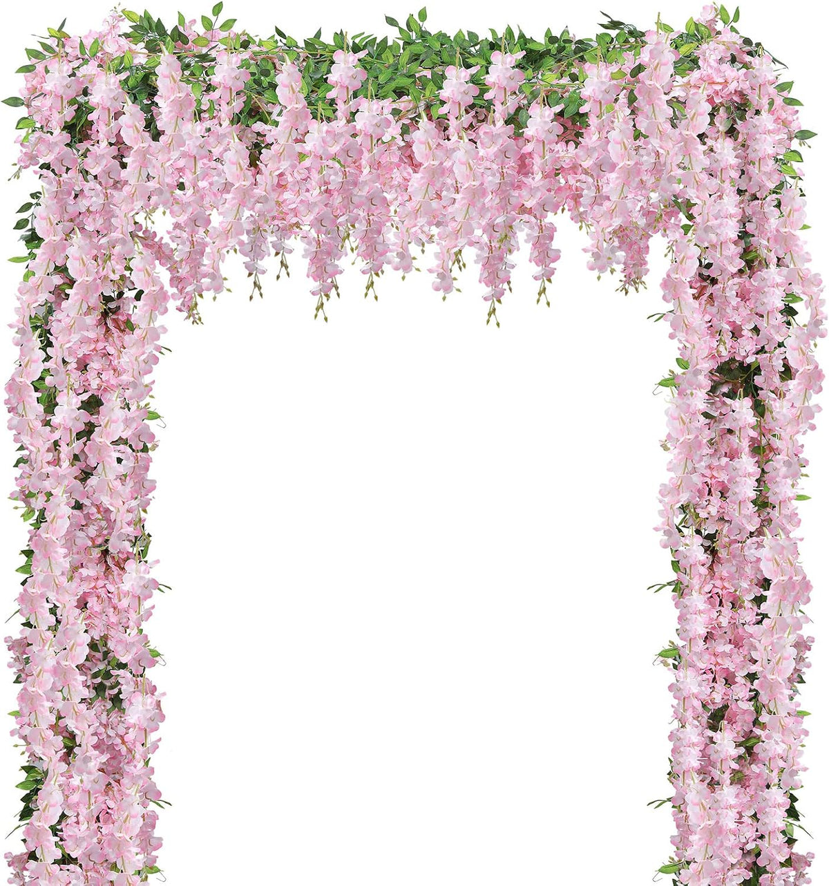 u'artlines 10pcs 7.2 ft/piece artificial wisteria garland pink, main product view