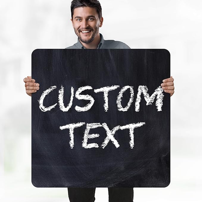 Custom Sign, Custom Street Sign, 11 Font Colors, 13 Font Styles, 4 Hole Options, 22 Sizes, 30x30 Inches, Rust Free DiBound, Fade Resistant, Made in USA by My Sign Center (Chalkboard Black)