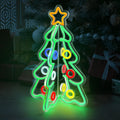 christmas neon sign, 3d acrylic led tree light, main product view
