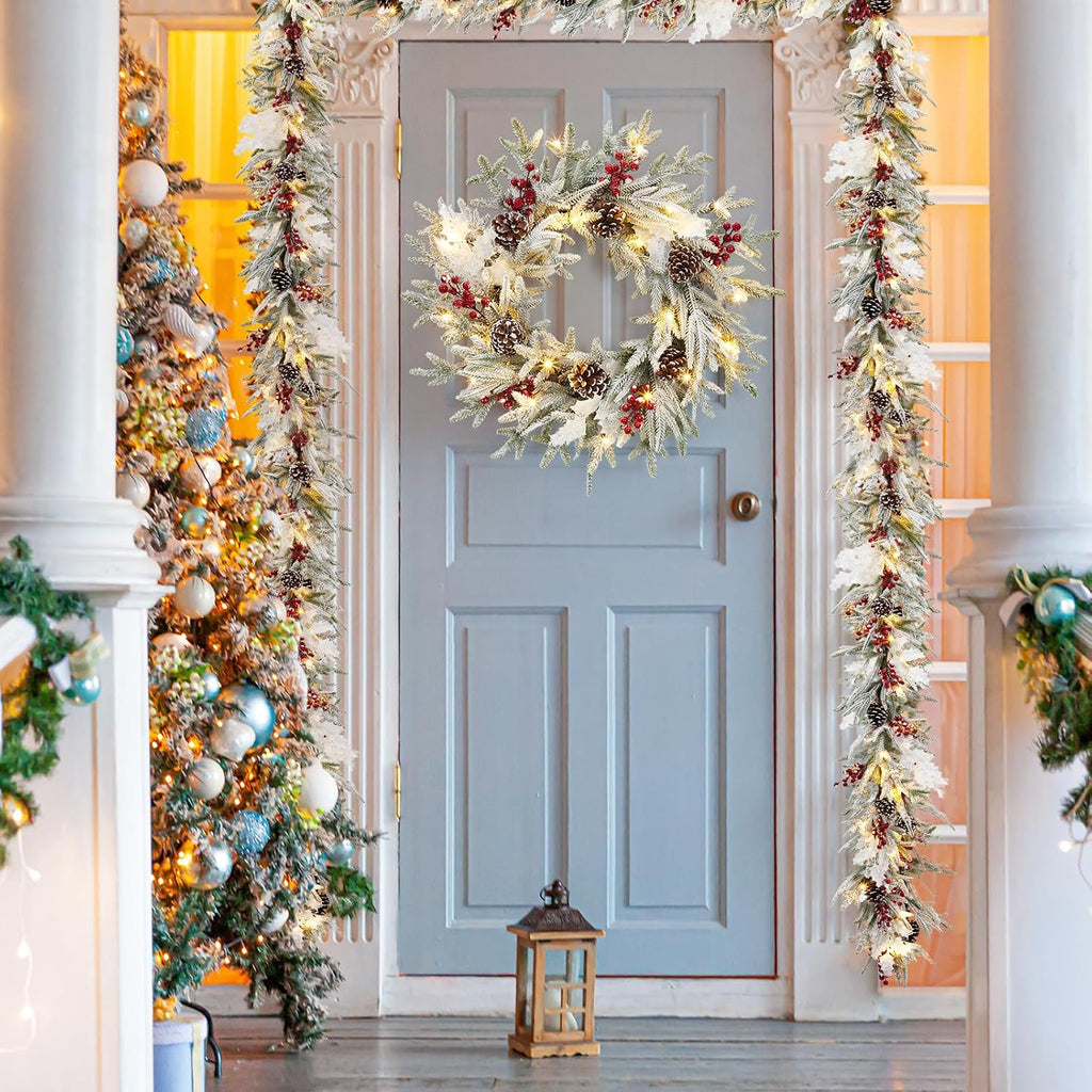 6 ft pre-lit christmas garland with 20 led, package contents