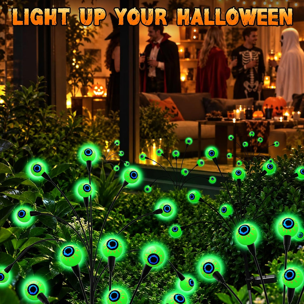 halloween decorations outdoor, 6pack 48 leds solar eyeball, view 10