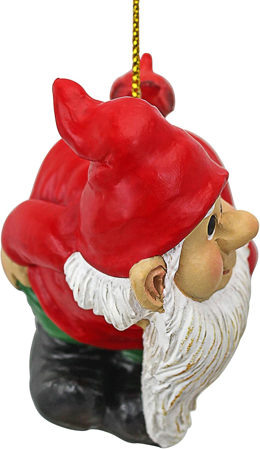 Design Toscano Christmas Ornament - Loonie Moonie Gnome, Garden Gnomes Figurine Statue, 2 Inch