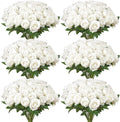 vevor artificial flowers, 120 pcs real looking white, main product view