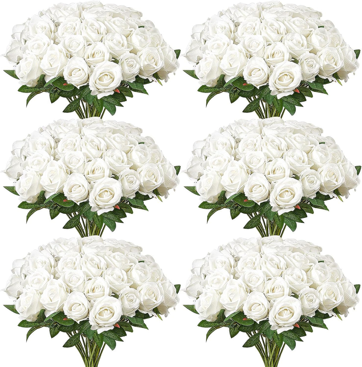 vevor artificial flowers, 120 pcs real looking white, main product view