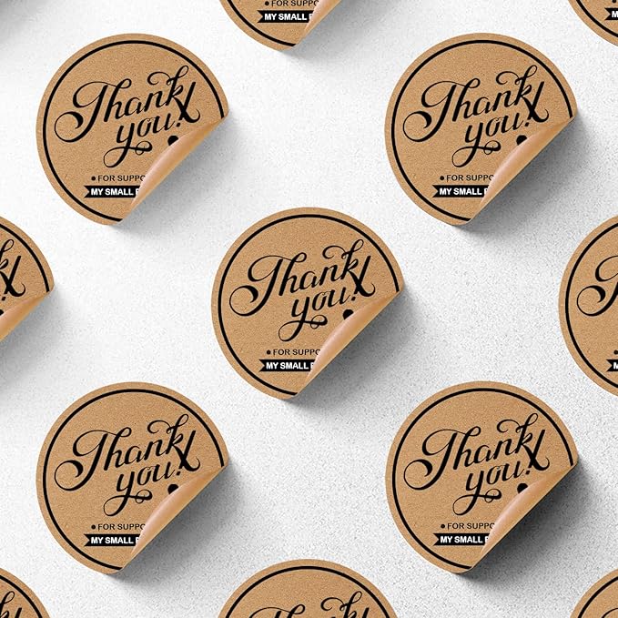 Custom Stickers for Business Logo,Personalised Logo Stickers for Small Business,Any Shape and Size Waterproof Label.Perfect for Branding, Packaging Stickers, Glossy Stickers. (Kraft Paper)