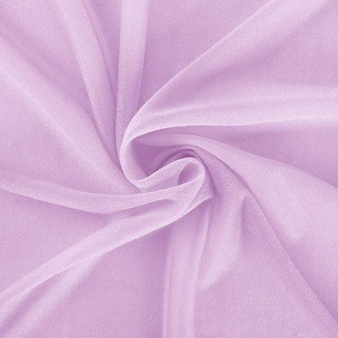 Lilac Elegant Arch Draping Fabric Outdoor 1 Panel 29" × 20Ft Sheer Chiffon Curtain Drapes for Fall Wedding Ceremony Birthday Party Garden Brunch