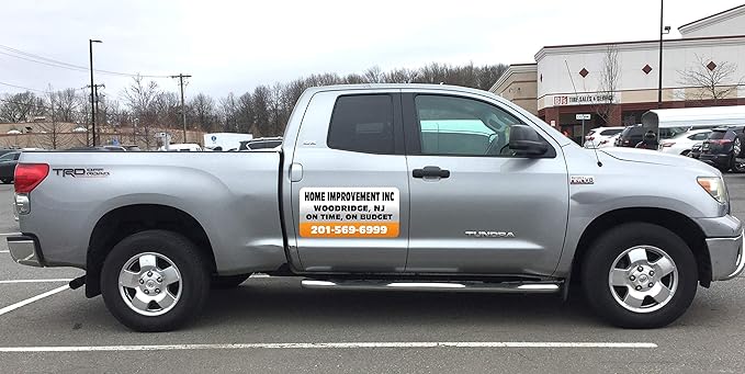 Car Magnet Signs Custom - 24"x12" (Set of 2), 30-mil Thickness with Rounded Corners (Orange)