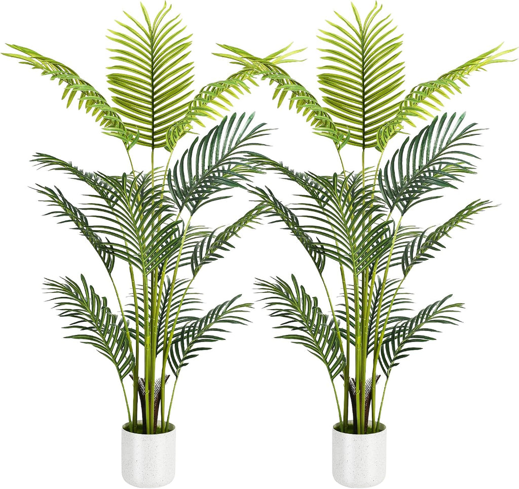 artificial palm tree 4ft, suntee fake tree with, front angle view