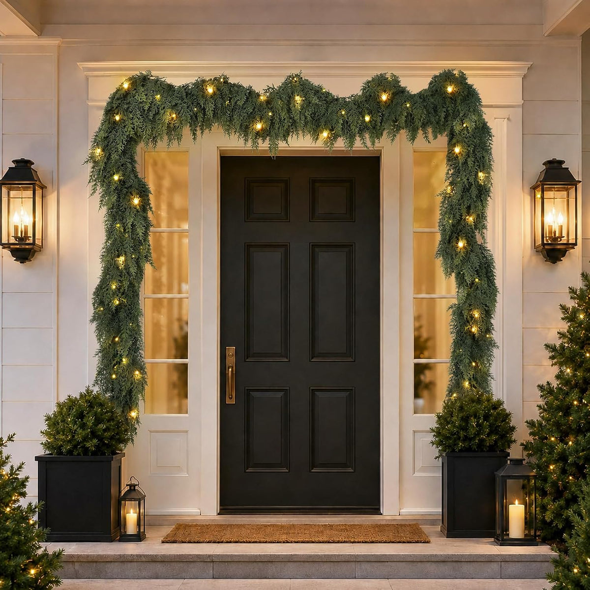 9ft pre-lit christmas garland with lights cedar garland, package contents
