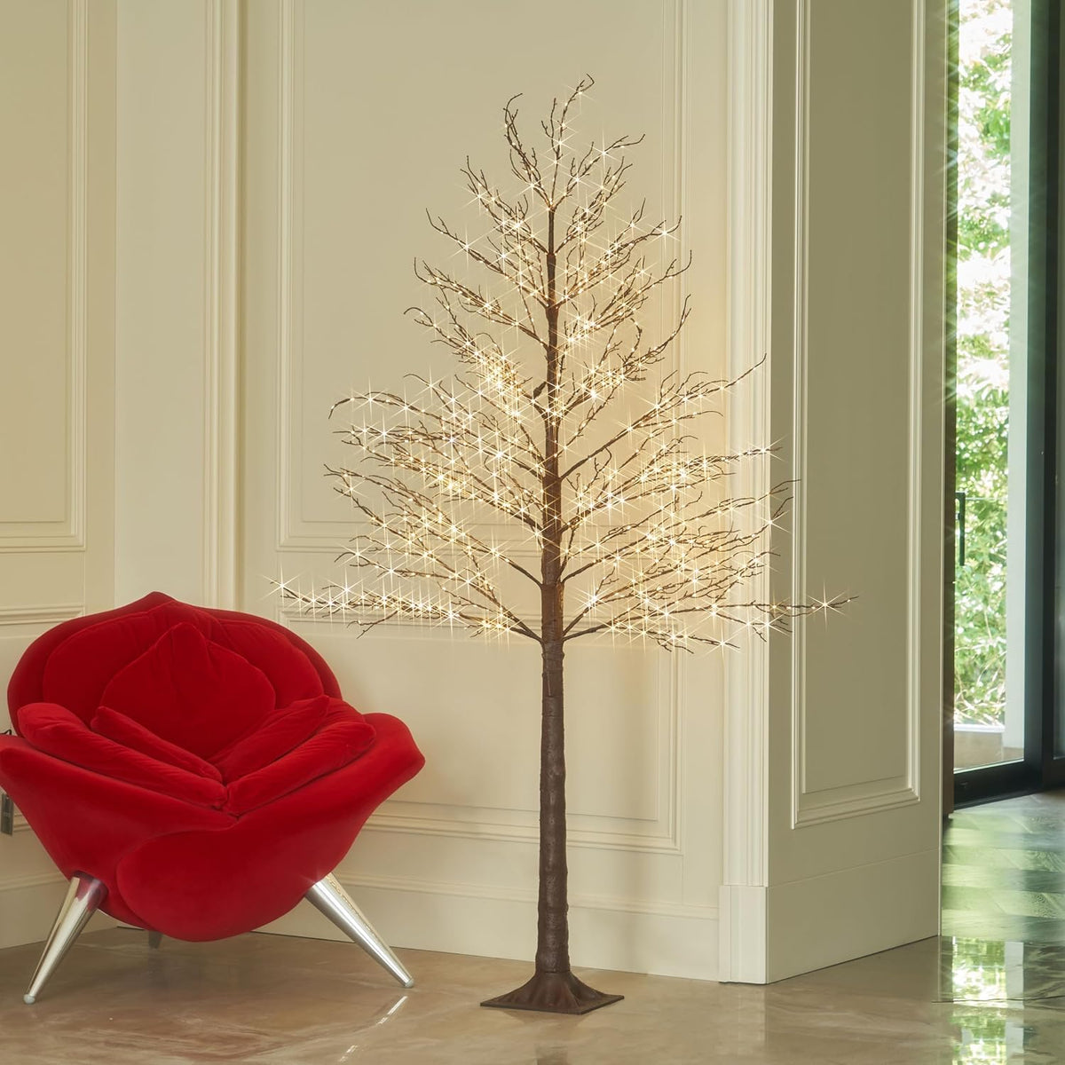 hairui lighted brown tree plug in 6ft 690, main product view