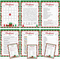 Biswiter Christmas Games for Family Party Supplies, Christmas Activities Word Search Scramble Bingo Trivia Pictionary Categories and Answer Keys for Family