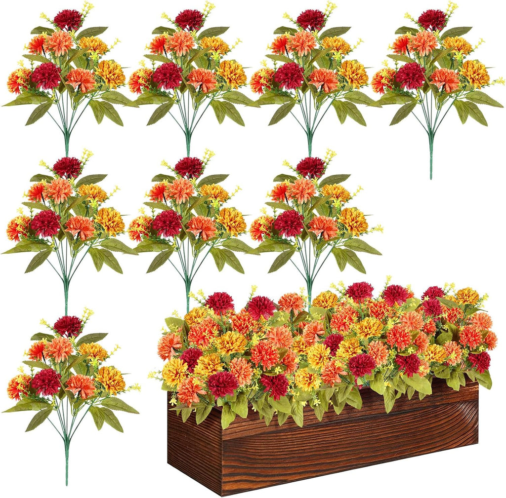 homshiam 8 bunches artificial fall flowers, 64 heads, main product view