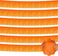 6 Pack 10 Feet Foil Fringe Garland Metallic Tinsel Streamers Banner Wall Hanging Backdrop Banner for Parade Floats, Thanksgiving, Christmas, Birthday, Halloween Party Decorations(Macaron Orange)