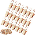 JANYUN 120 Pack Clip Hook Set Stainless Curtain Clips for Hanger Photo Light Home Decoration Art Craft Dispaly Hang Clip (Gold)