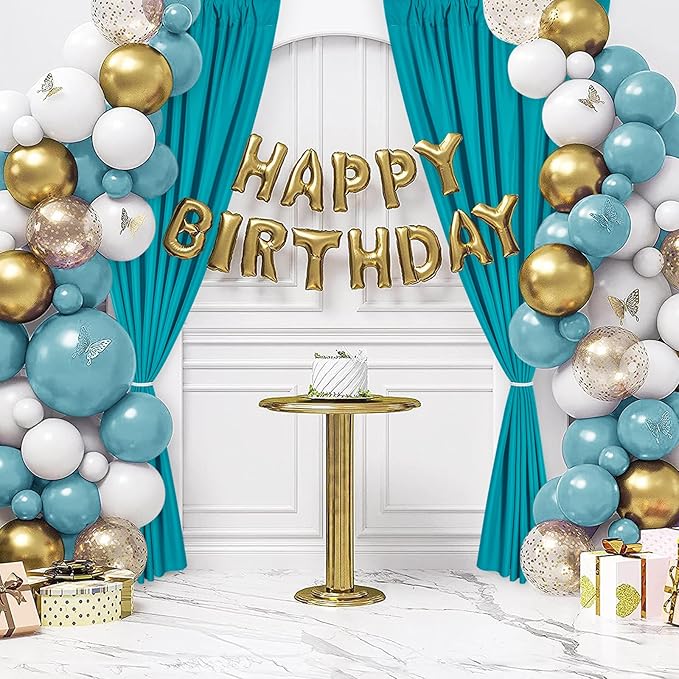 DWCN 10x10 FT Turquoise Backdrop Curtains for Parties, Photography Backdrop Drapes with Rod Pockets for Wedding Decorations Stage Birthday Family Gatherings, 2 Panels 5ft x 10ft