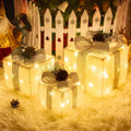 set of 3 christmas lighted gift boxes,outdoor indoor, main product view